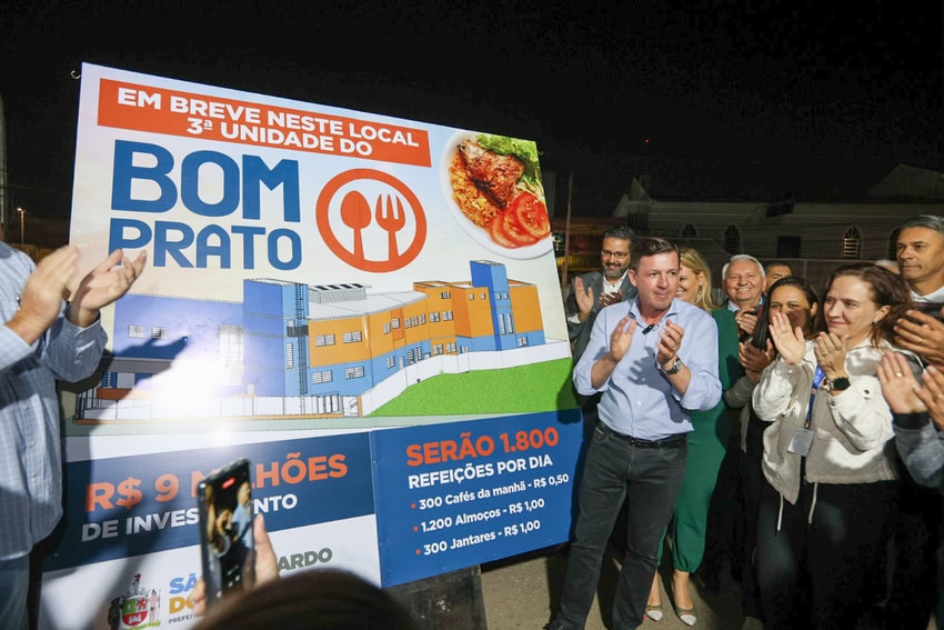 Prefeito Orlando Morando dá ordem de serviço para implantação da 3ª unidade fixa do Restaurante Bom Prato