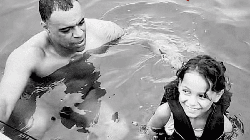 Denilson e a sobrinha Lorena