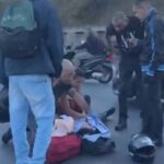motociclista ferida em acidente