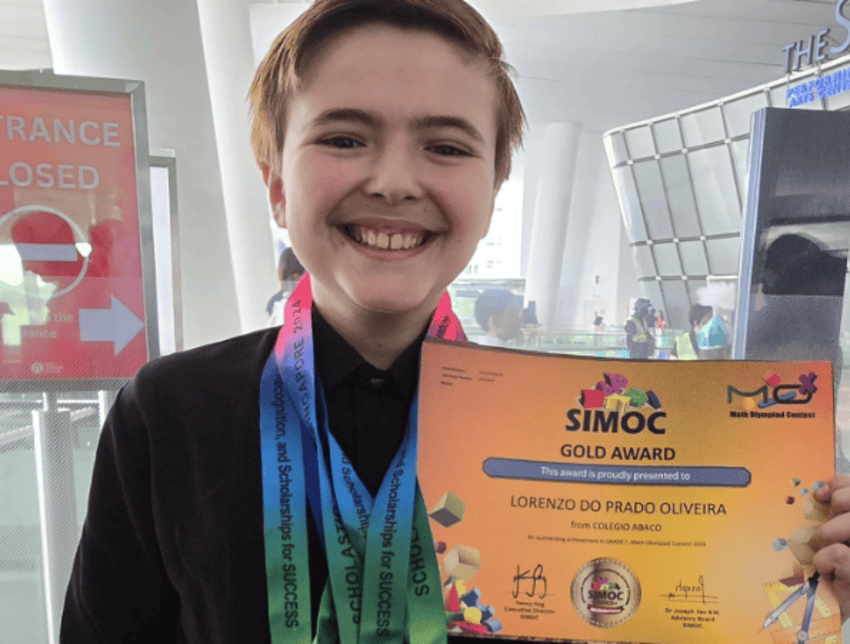 Lorenzo do Prado Oliveira, o prodígio de São Bernardo, é ouro em Olímpiada Internacional de Matemática em Singapura