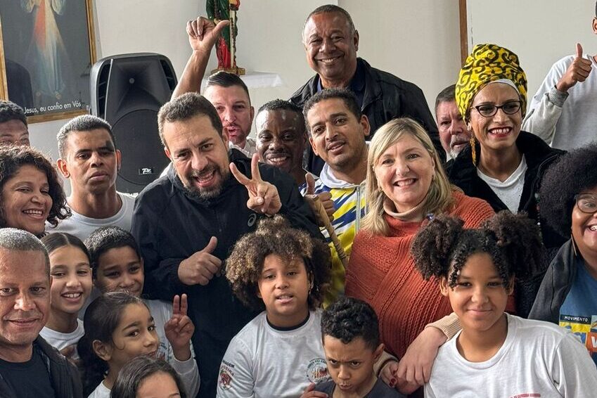 Bete Siraque faz agenda com Boulos na divisa de Santo André  e SP