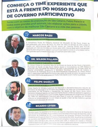 coordenadores do plano de governo
