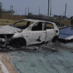 carro queimado em Diadema