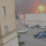 Vídeo mostra transformador explodindo durante chuvas em São Bernardo