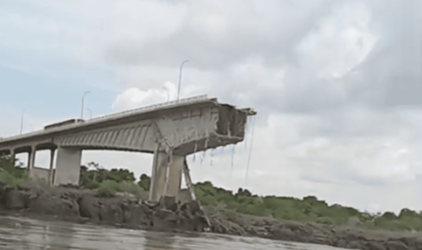 Trecho de ponte de 533 metros desaba entre Maranhão e Tocantins
