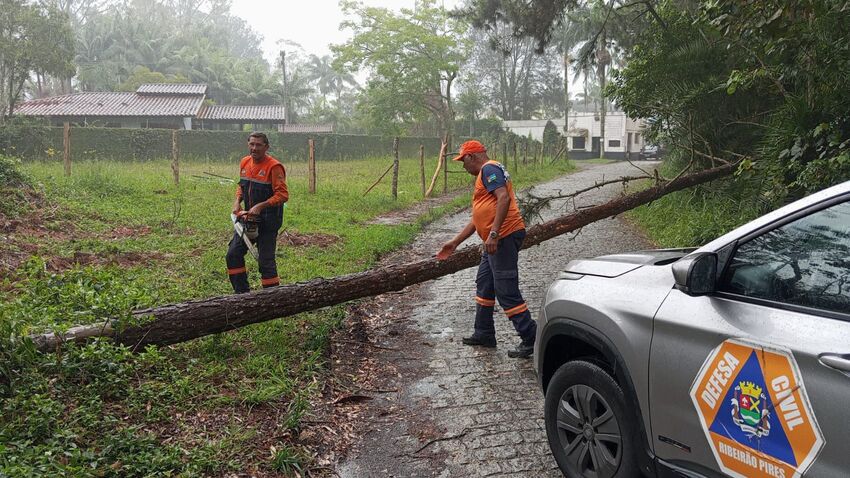 Defesa Civil de Ribeirão Pires atende 80 ocorrências após chuva de sexta-feira