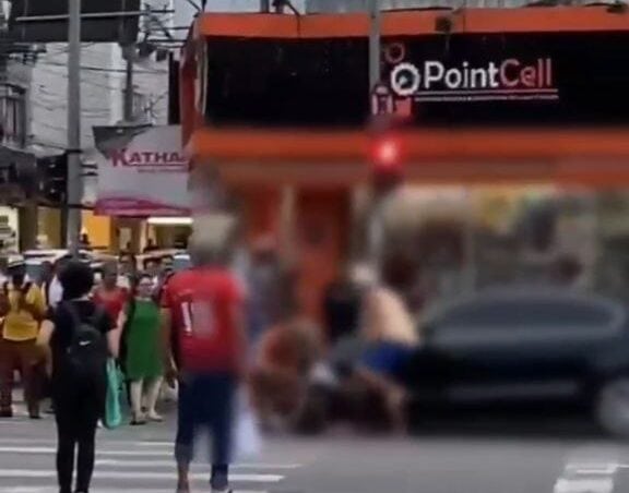 Briga entre dois homens e duas mulheres chama a atenção no centro de São Bernardo