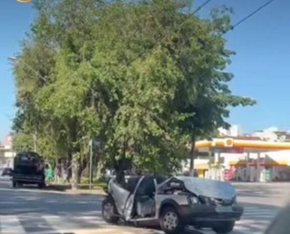 acidente na avenida Prestes maia, em Santo André