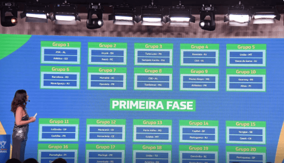 Definidos os jogos da 1ª fase da Copa do Brasil masculina de futebol