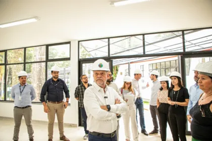 Prefeito de S.Caetano visita obras do Centro de Reabilitação e Neurodesenvolvimento