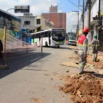 Santo André altera itinerários de ônibus durante obras na Rua Luís Pinto Fláquer