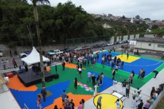 Equipada com campo de futebol society, quadra de basquete 3x3 e área para atividades comunitárias, Praça Esportiva no Santa Luzia será ponto de encontro no bairro