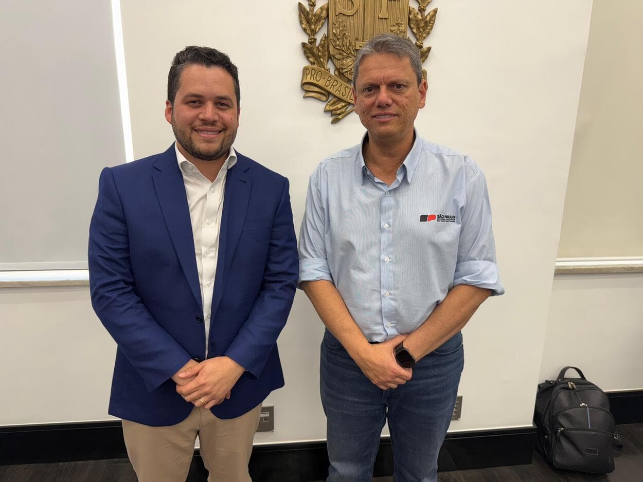 Gilvan trata de segurança, saúde e prevenção a enchentes com o governador Tarcísio de Freitas