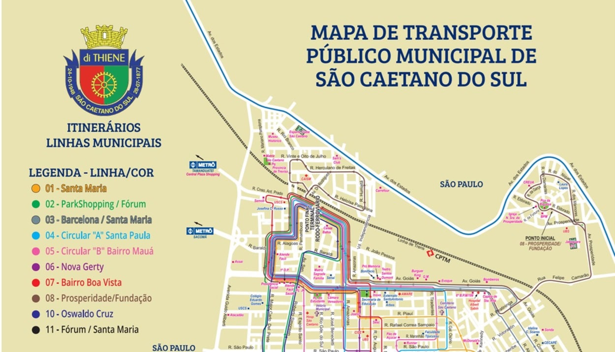 A partir desta quinta-feira, as linhas 02 (Parkshopping/Fórum) e 03 (Barcelona/Santa Maria) deixam de ser circulares e passam a ser radiais