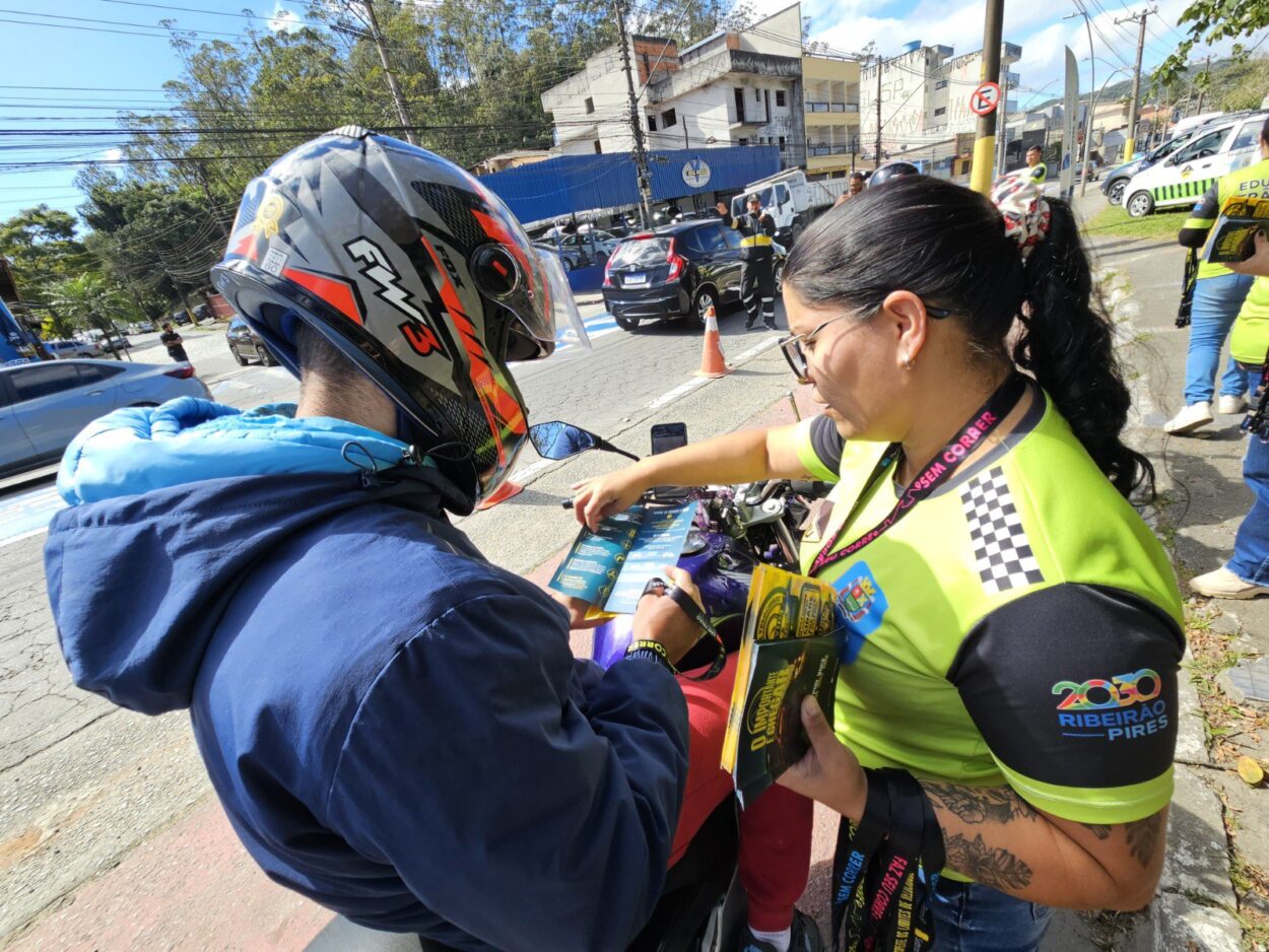 Ribeirão Pires e Detran-SP realizam ação de conscientização para motociclistas