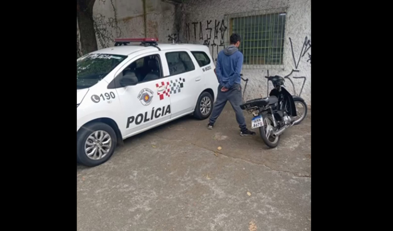 Em São Bernardo, PM prende homem com moto adulterada no Jordanópolis
