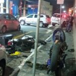 Fuga acaba em colisão entre motos e carro em São Caetano