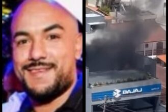 Rapaz fica ferido em incêndio em concessionária de motos em Santo André