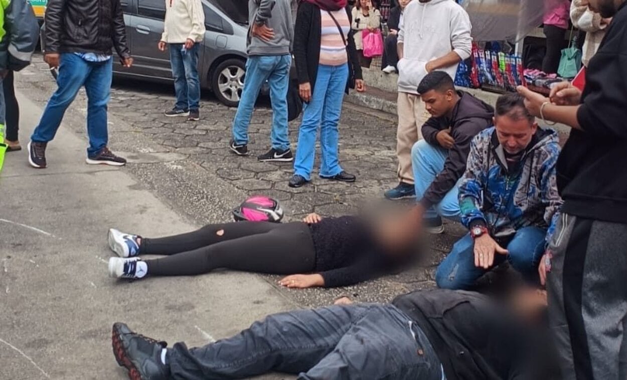 Motociclista sofre queda grave no centro de Diadema