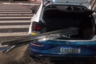 Em São Bernardo, homem é preso em flagrante pela GCM por furtar esquadrias de alumínio do Estádio do Baetão