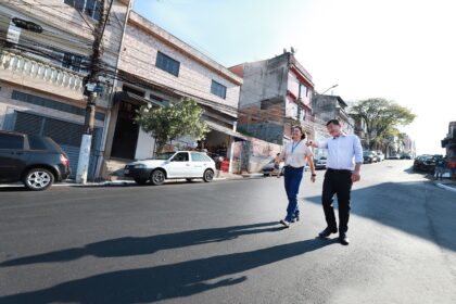 Avenida São Bernardo, em Diadema, recebe nova pavimentação