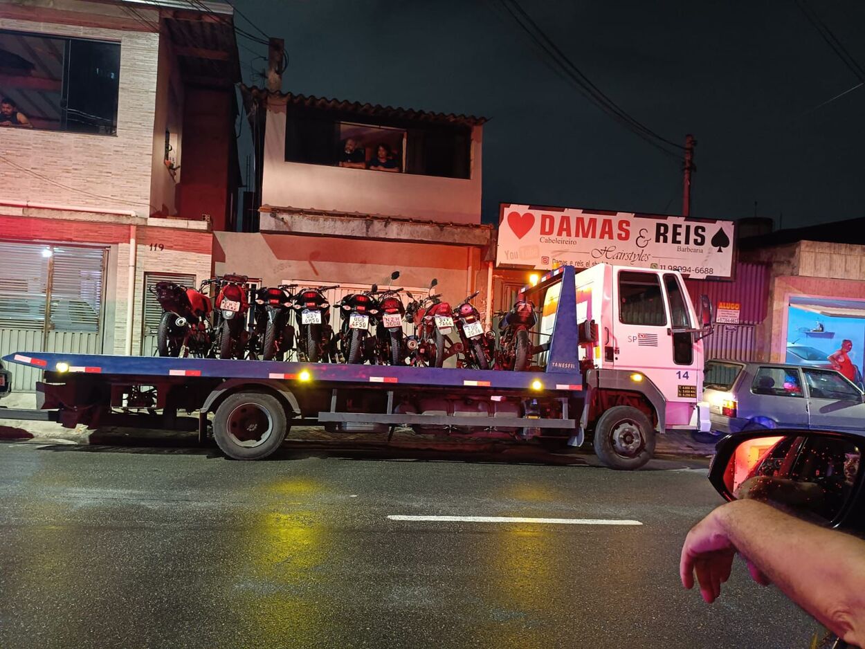 Operação da GCM de Santo André apreende 9 motos, 2 carros e aplica 14 multas