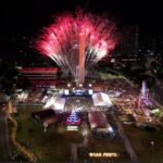 Cerca de 12 mil pessoas se reuniram para acompanhar shows e queima de fogos na primeira edição da festa de Réveillon da Esplanada do Paço