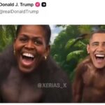 Trump compartilha vídeo com conteúdo racista contra o casal Obama