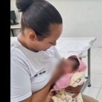 Policial militar é homenageada por colegas de farda em MG após amamentar bebê abandonada