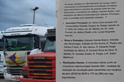 É Fake: Prefeitura de São Bernardo desmente boato sobre rodízio de caminhões