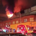 Incêndio de grandes proporções atinge loja do Armarinhos Fernando no Centro de Santo André