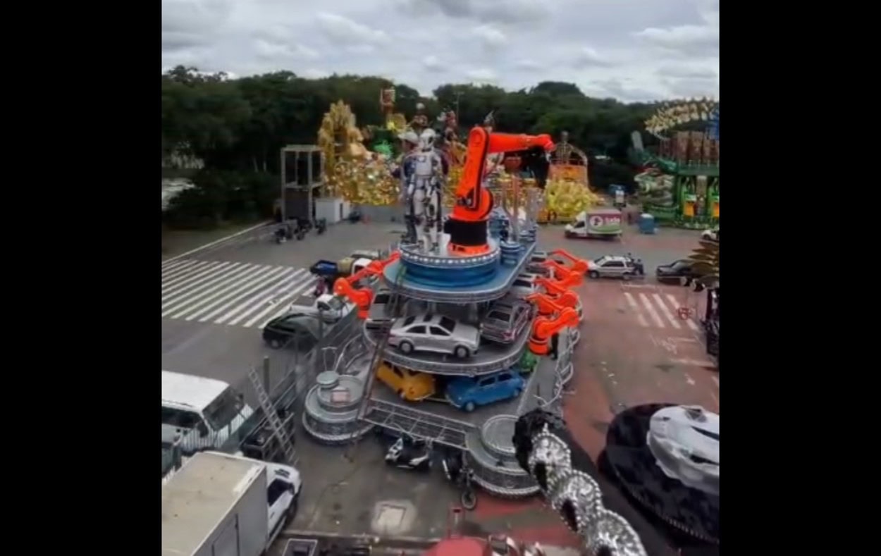 Spoiler: Vídeo mostra carros alegóricos da Vai-Vai em homenagem a São Bernardo