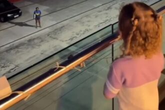 'Faltou o abraço': Vídeo de menina chamando babá pela varanda comove as redes sociais e viraliza