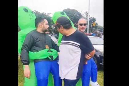 Policiais disfarçados ETs prendem criminosos em megabloco no Ibirapuera