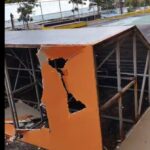 Vandalismo na Arena Parque do Jardim Floral é flagrado em vídeo