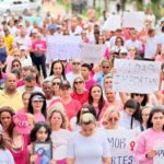Manifestantes vão às ruas de SBC em caminhada pelo fim da violência contra a mulher
