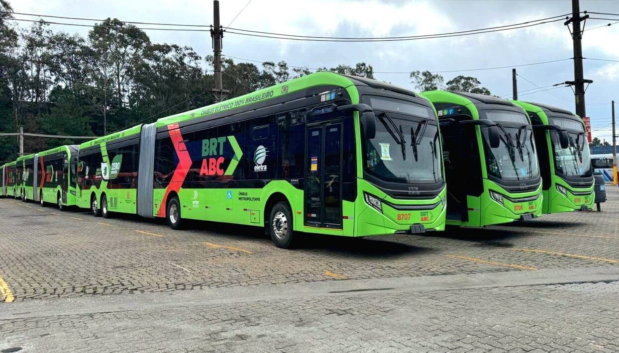 BRT-ABC: Primeiros ônibus elétricos de 21 metros chegam a São Bernardo