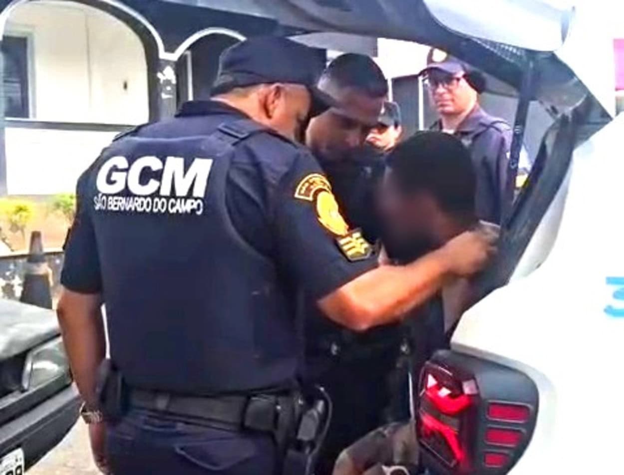 Em São Bernardo, GCM persegue e prende homem que agrediu mulher em via pública no Batistini