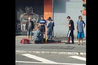 Homem é atropelado na Rua Tiradentes durante a manhã deste domingo em SBC