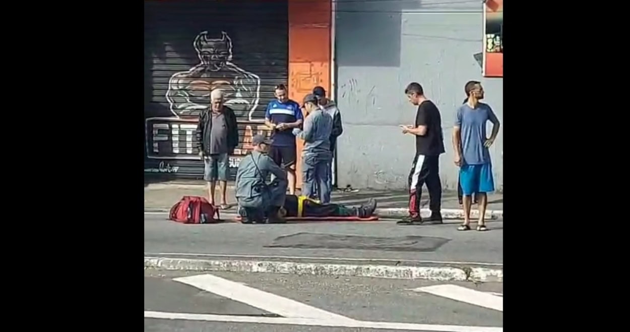 Homem é atropelado na Rua Tiradentes durante a manhã deste domingo em SBC