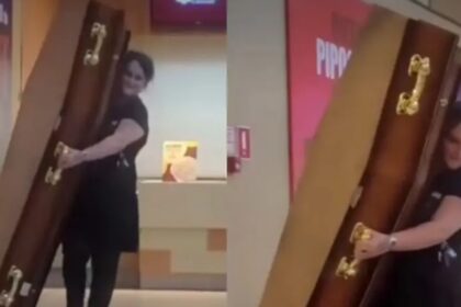 Jovem leva caixão para encher de pipoca em shopping de Santo André e viraliza