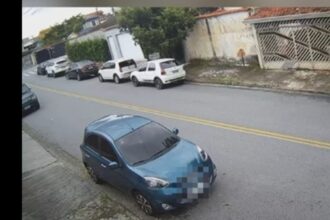 Câmera registra tentativa de assalto à mão armada no bairro Assunção
