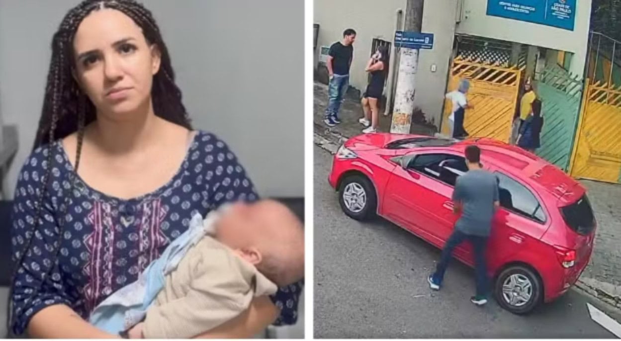 Bebê de dois meses é levado em assalto na Zona Norte de SP. Foto: Reprodução