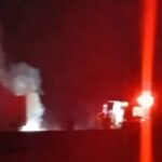 Caminhão pega fogo na Rodovia Anchieta e mobiliza Corpo de Bombeiros em São Bernardo do Campo