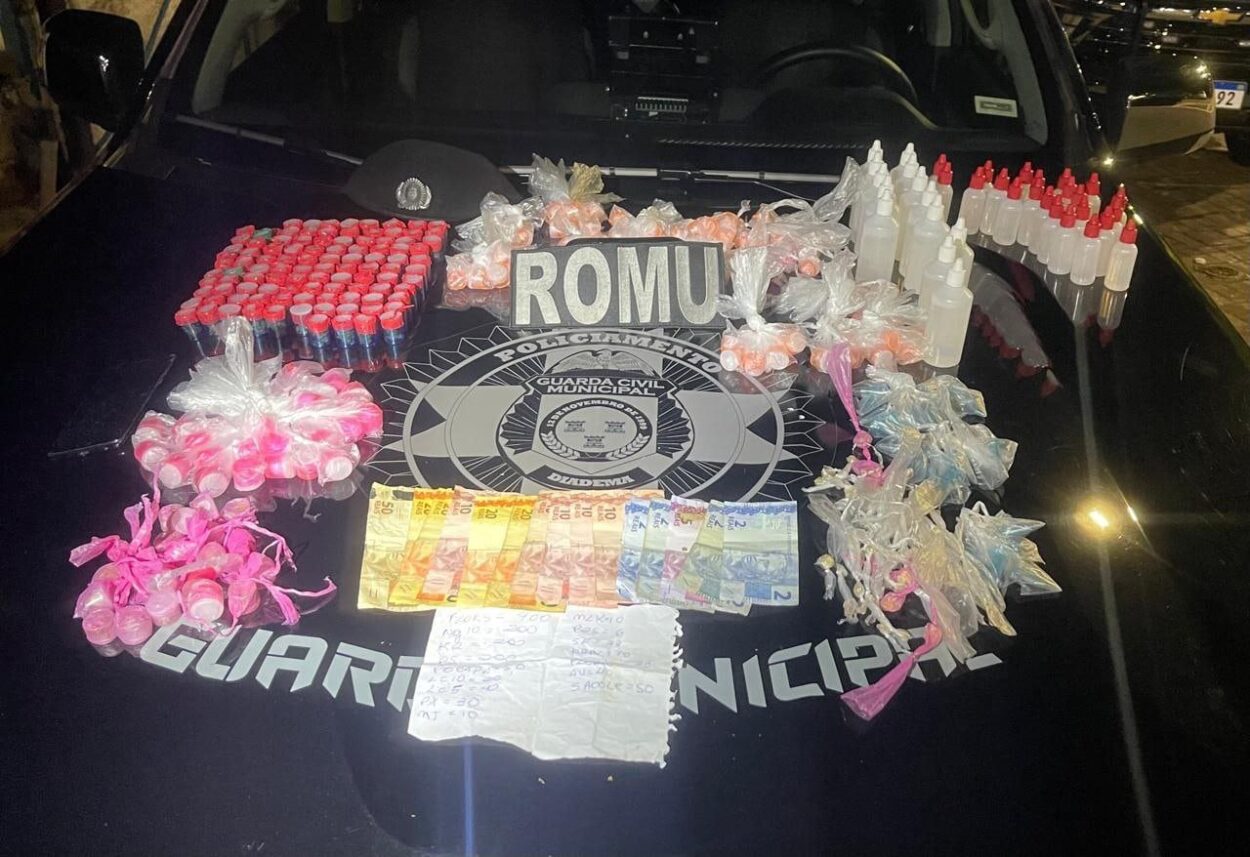 GCM de Diadema apreende maconha e pedras de crack durante ação no Inamar