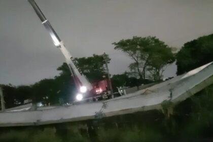 Queda de vigas em obra de viaduto deixa dois feridos em São Bernardo