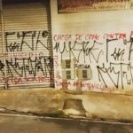 Pichação em Diadema protesta contra assassinato de mulher: “Chega de crimes”