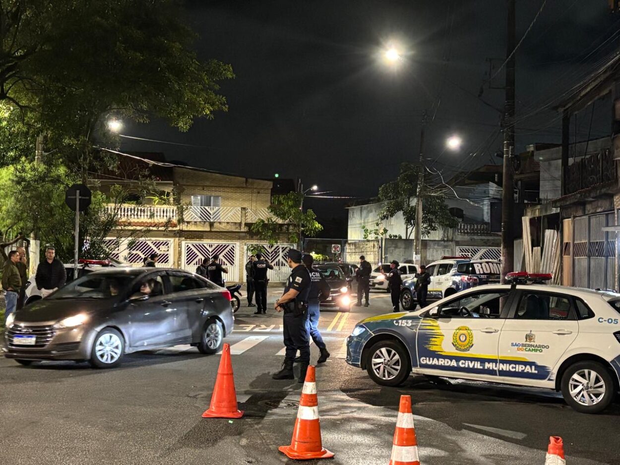 Operação Dorme Bem SBC reforça presença noturna e resulta em cinco prisões em São Bernardo