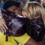 Gabriely Miranda, esposa de Endrick, recebeu carinho do jogador após seleção brasileira ganha da Croácia
