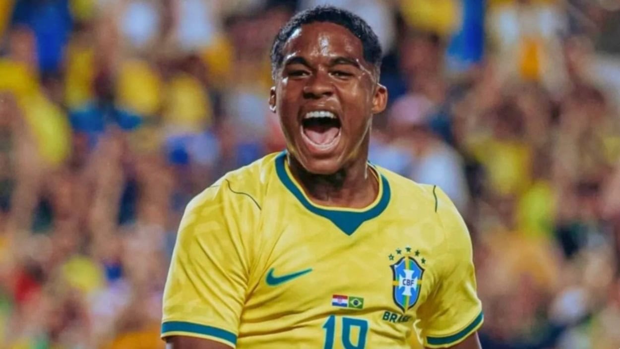 Endrick brilho na partida e foi decisivo na vitória do Brasil contra a Croácia. Foto: Instagram/Endrick